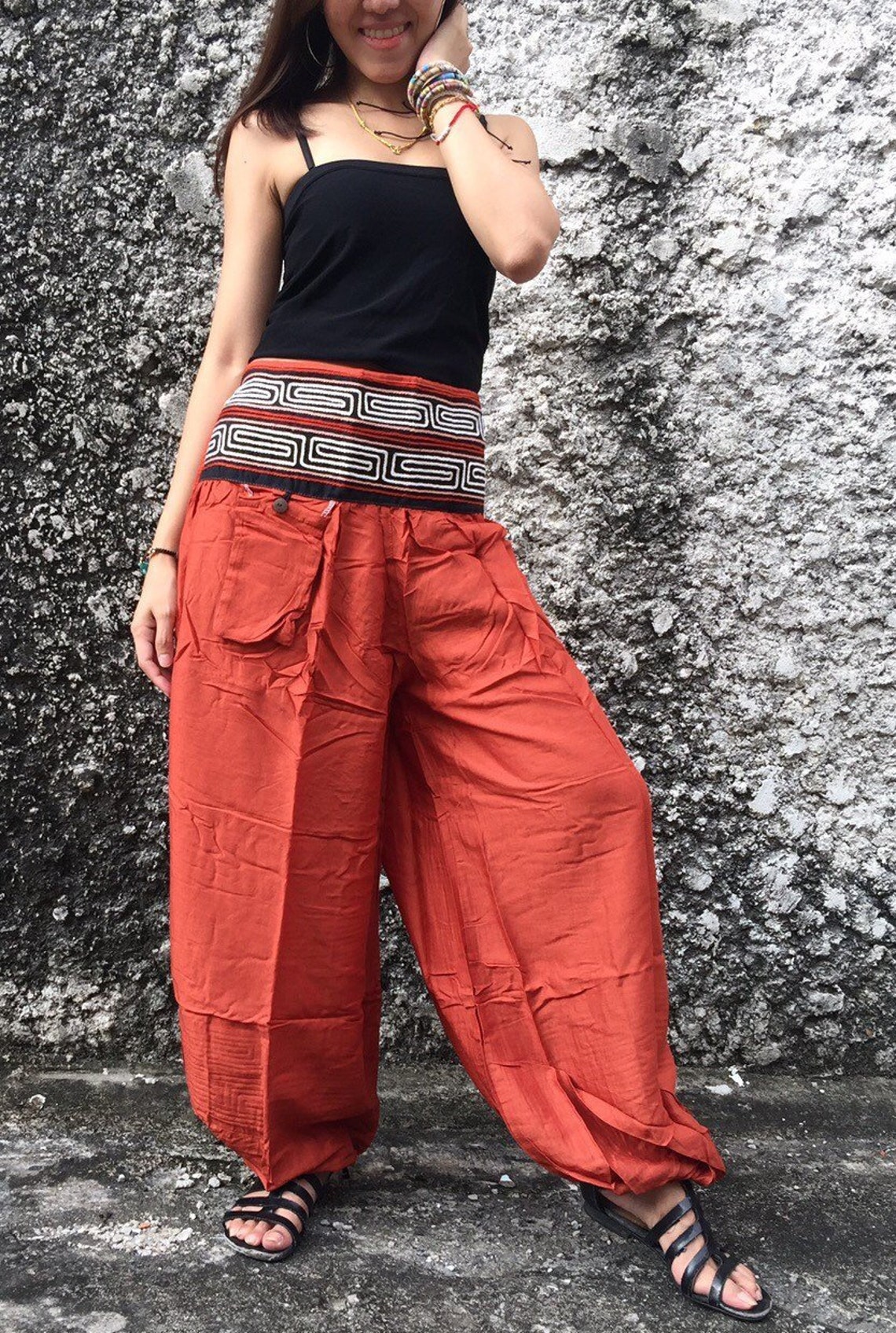 Yoga Pants Hippie Boho Harem Pants Bohemian Style Festival Etsy