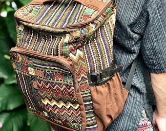 Tribal Woven Backpack Boho Aztec Hippie Southwestern Baja  display picture 1