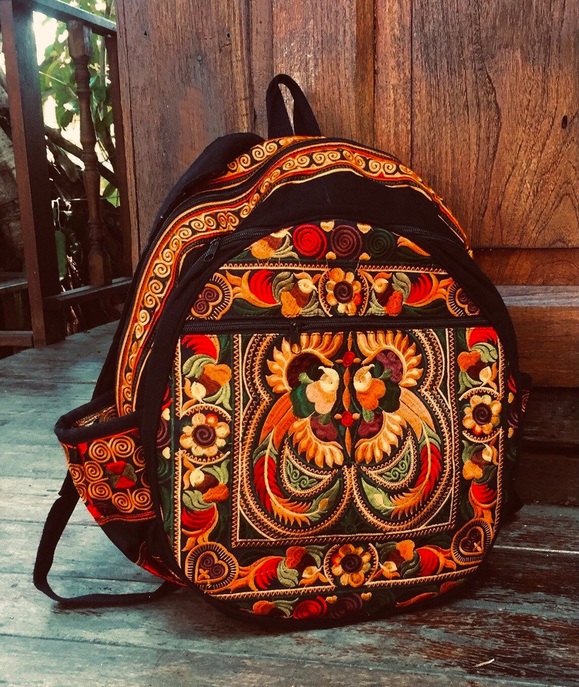 Embroidered Backpack Tribal Bohemian Hippie Retro Hmong Flower - Etsy