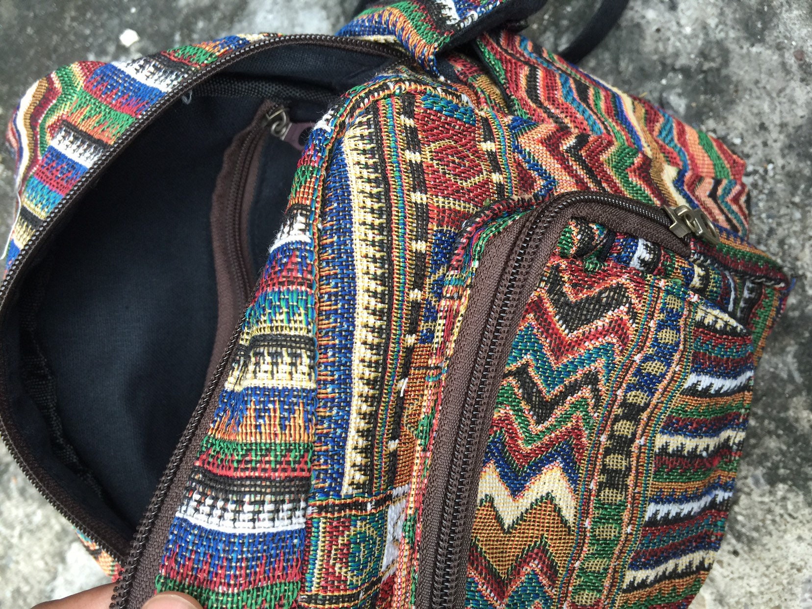 Woven Tribal Sling Chest Bag Festival Boho bag backpack Men Etsy