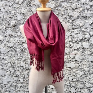 Shawl Cotton Silk Scarf Boho Hippie minimal scarves Wrap for spring Autumn bridesmaid Wedding favors ultra soft silk blend Gift Women men