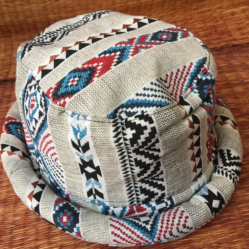 Aztec Bucket Hat Boho Style Tribal Bohemian Ikat Ethnic Design Etsy