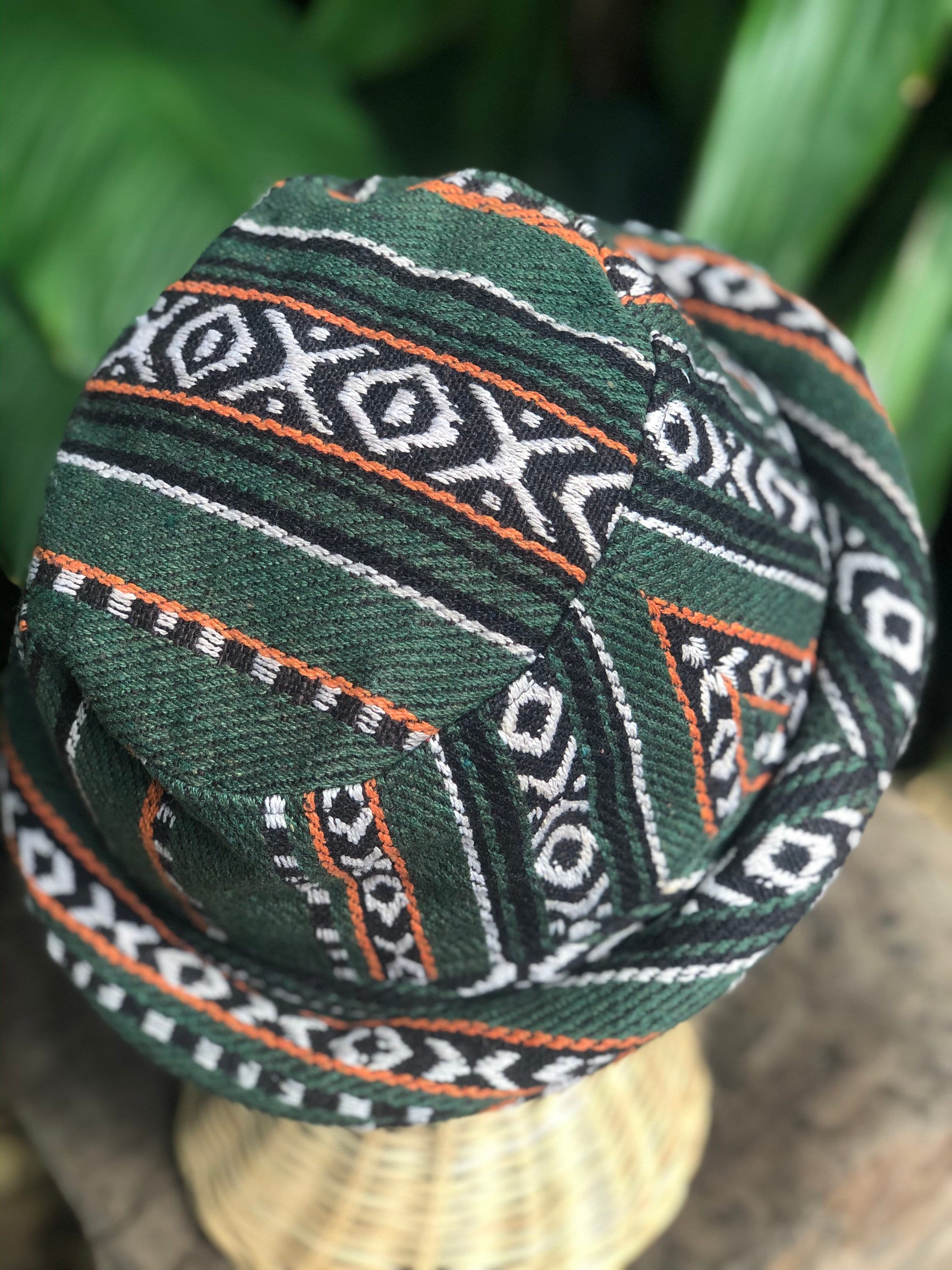 Cotton Boho Roll Brim Hat Aztec Hat Hippie Style Woven - Etsy