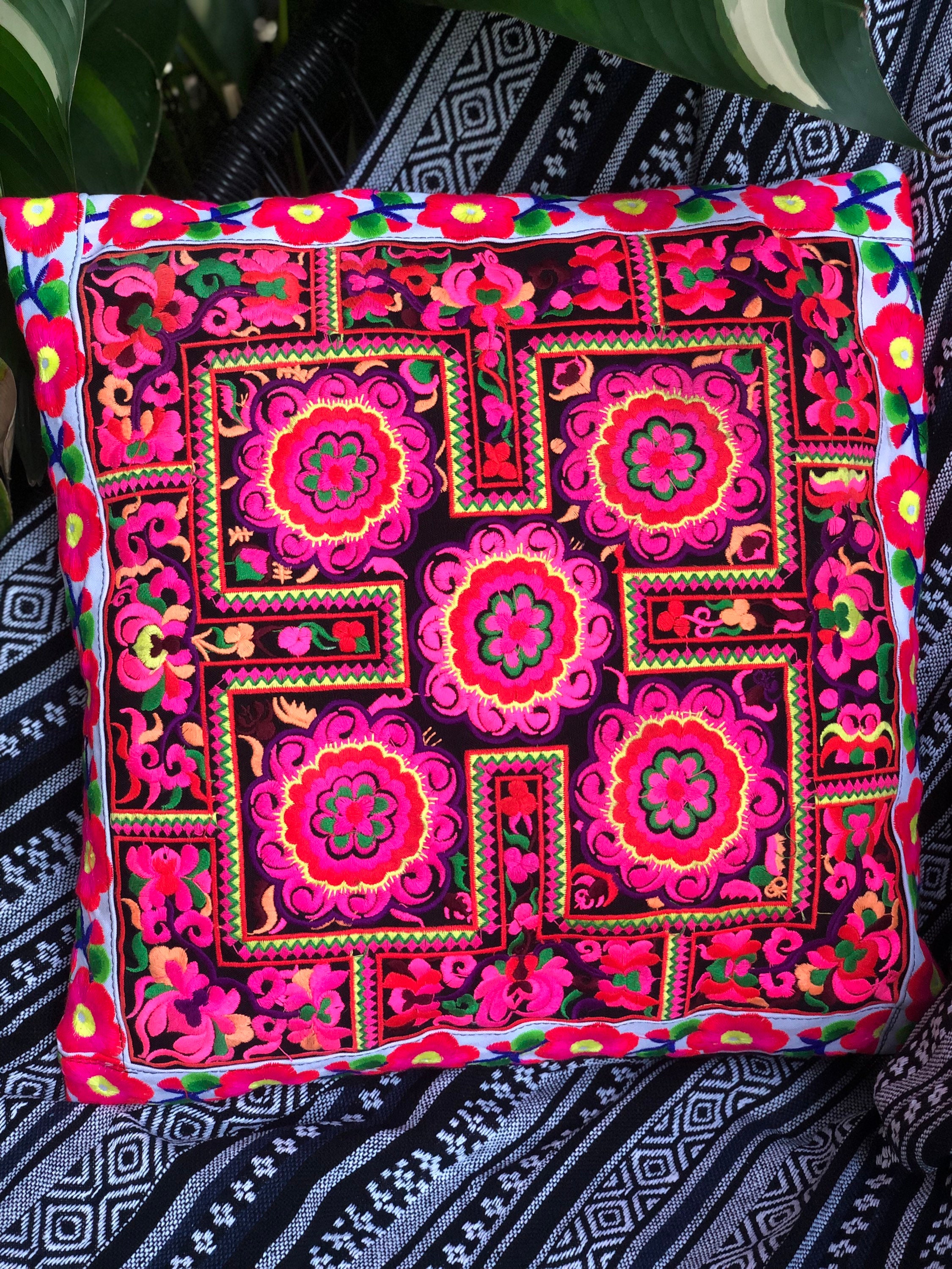 Alysheer Federa Per Cuscino Ricamata Decorativa, 50,8 X 50,8 Cm, Motivo