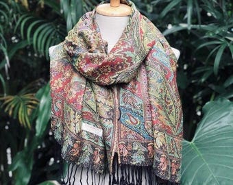 ★HILLDA★ Bohemian Paisley Scarf Khaki 24SSBPSK HEAD SCARF - PAISLEY BOHO – Bananhot LLC