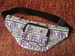 Purple Fanny pack elephants printed Hip bag Boho bum bag Sac banane Hipster Styles belt belly Pouch Travel phanny waist bags Ikat Unisex Men 