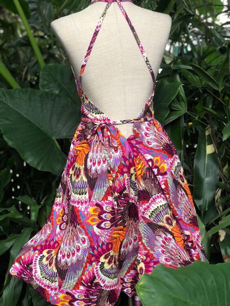 Butterfly backless dress
