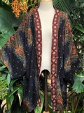 Festival Kimono Cardigan Hippie Gypsy Bohemian Boho Tribal Peacock Paisley rave burning man Dress Cover Summer plus size blazer women men
