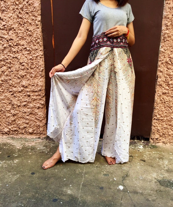 Hippie Palazzo Pants Peacock Elegant Boho Bohemian Gypsy Festival