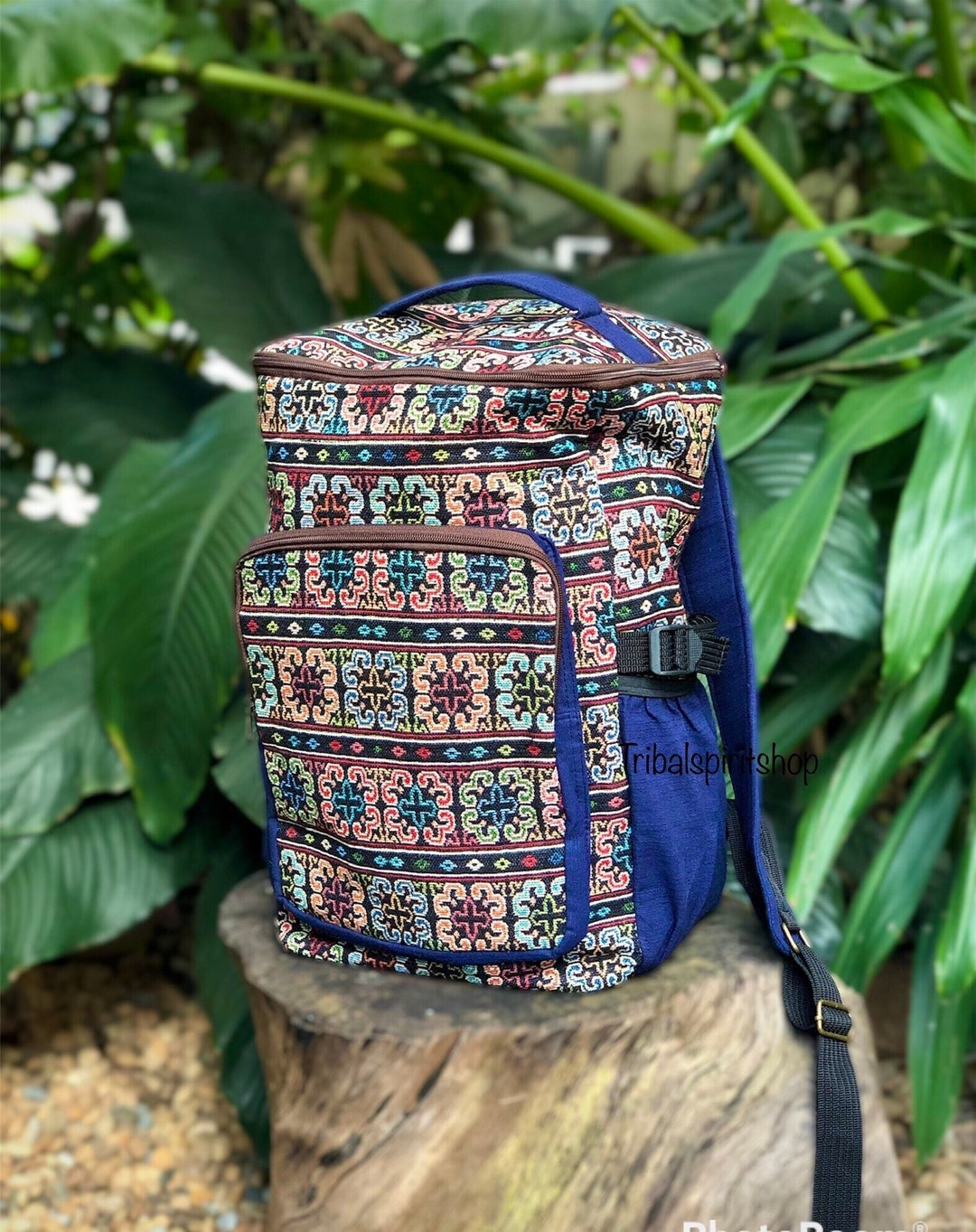 Ethnic Backpack Tribal Hippie Aztec Style Bucket Box Travel Luggage ...