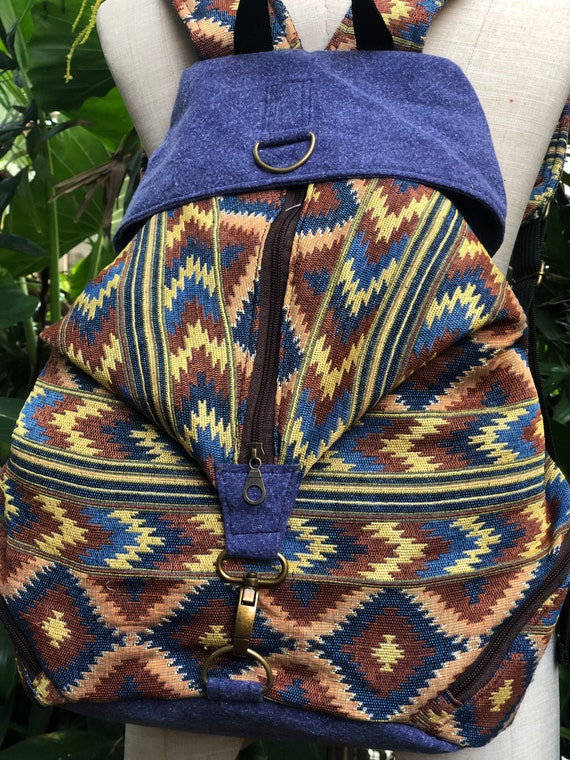 Baja Unique Backpack Ethics Hippie Drug Rug Fabric Gypsy  display picture 2
