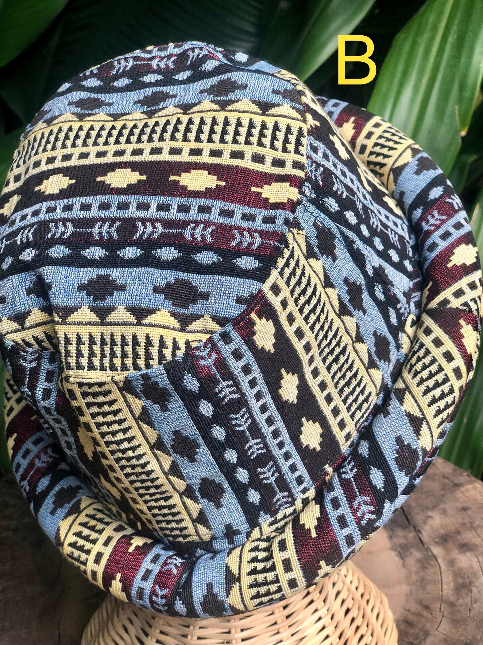 Cotton Boho Roll Brim Hat Aztec Hat Hippie Style Woven - Etsy
