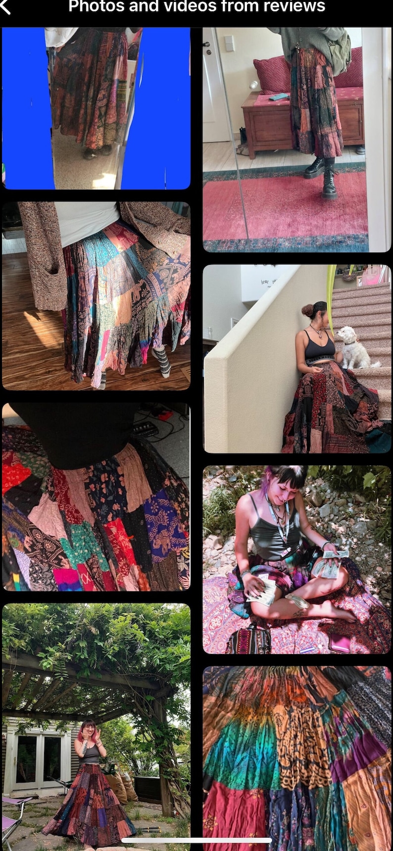 Fairy Boho Patchwork skirt,Maxi Dress,patchwork dress,Hippie Skirt,Elephant skirt,Bohemian dress,gypsy dress,women gift,hippie maxi skirt image 5