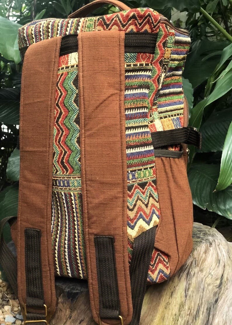 Tribal Woven Backpack Boho Aztec Hippie Southwestern Baja  display picture 1