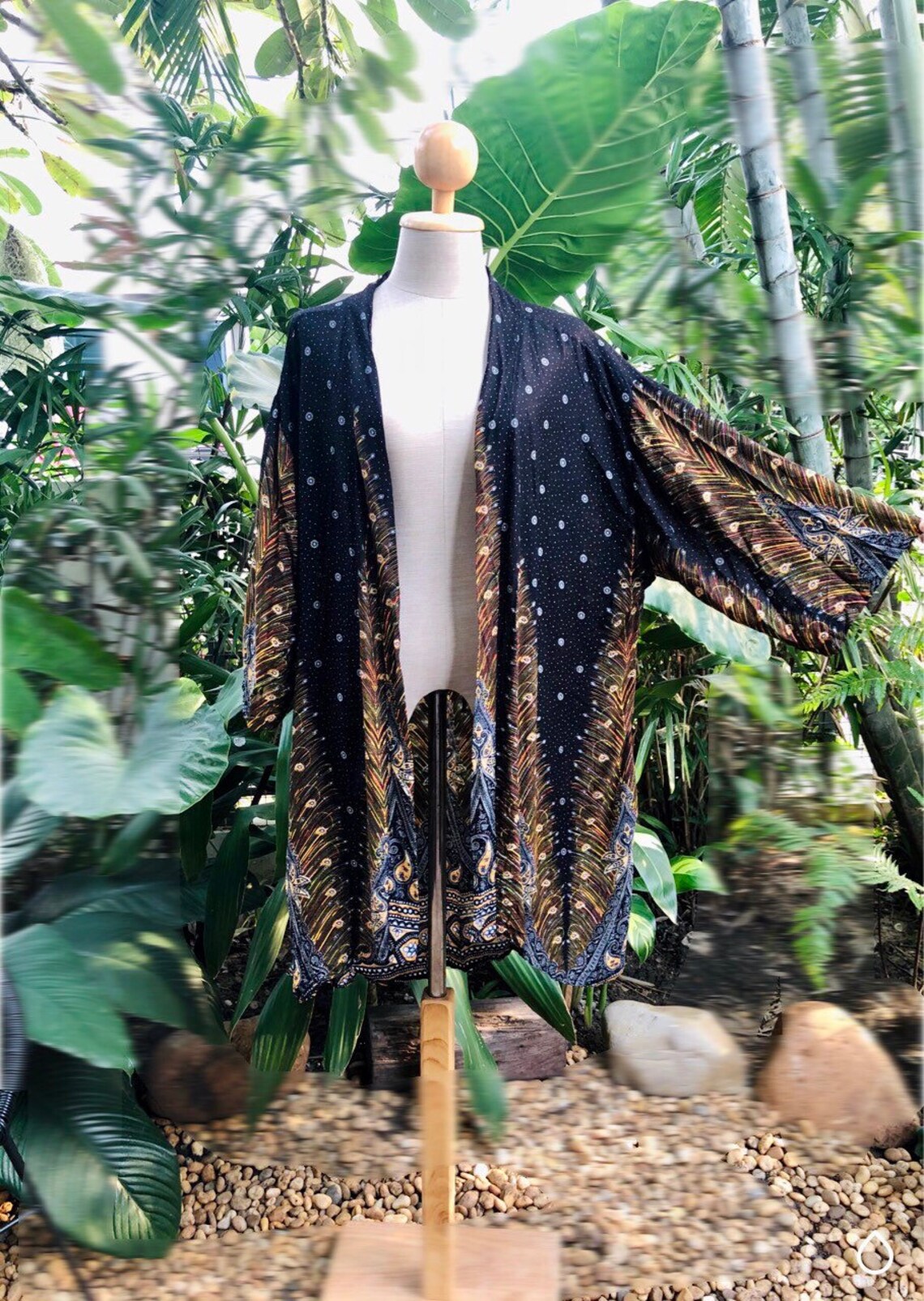 Genuine Cowhide Vintage Hippie Boho Cardigan L