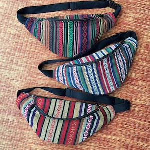 Festival Tribal Fanny pack Aztec Styles cycling Hip bag Travel phanny waist woven bag Hippie Bohemian Gift for men Women Burning man