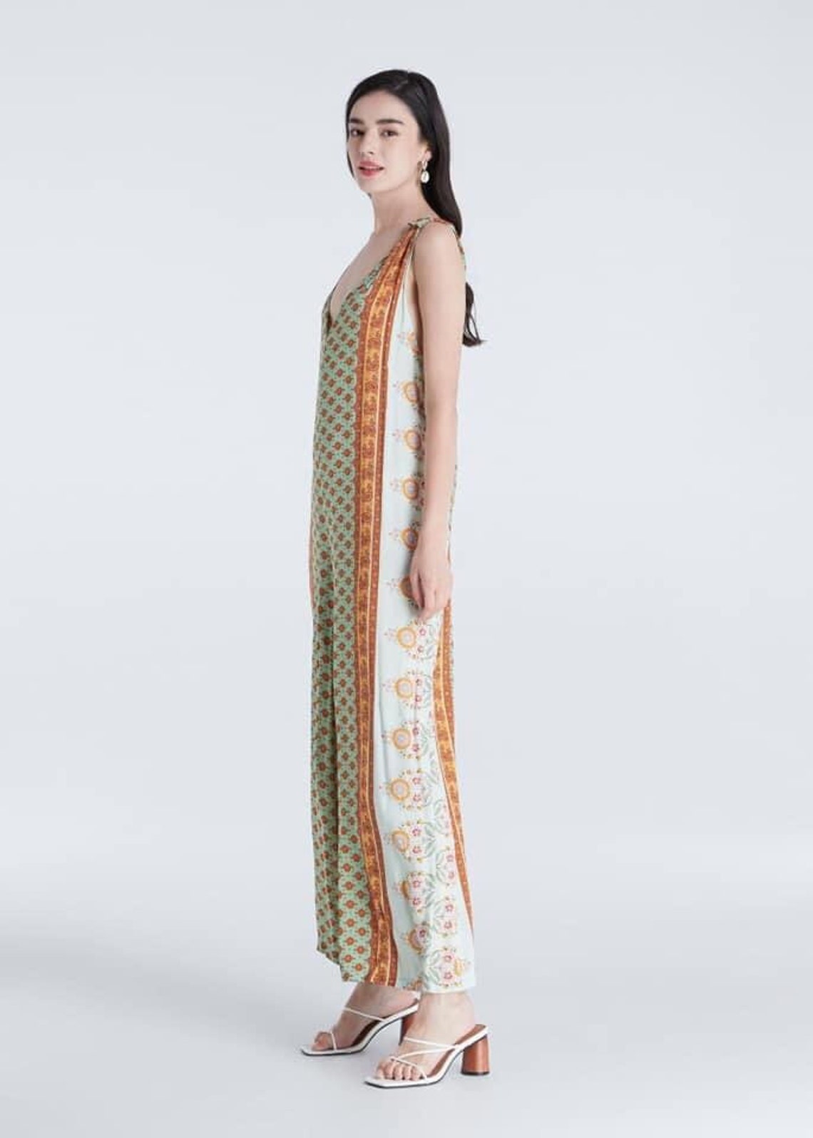 Boho Bloom V-Neck Batwing Romper