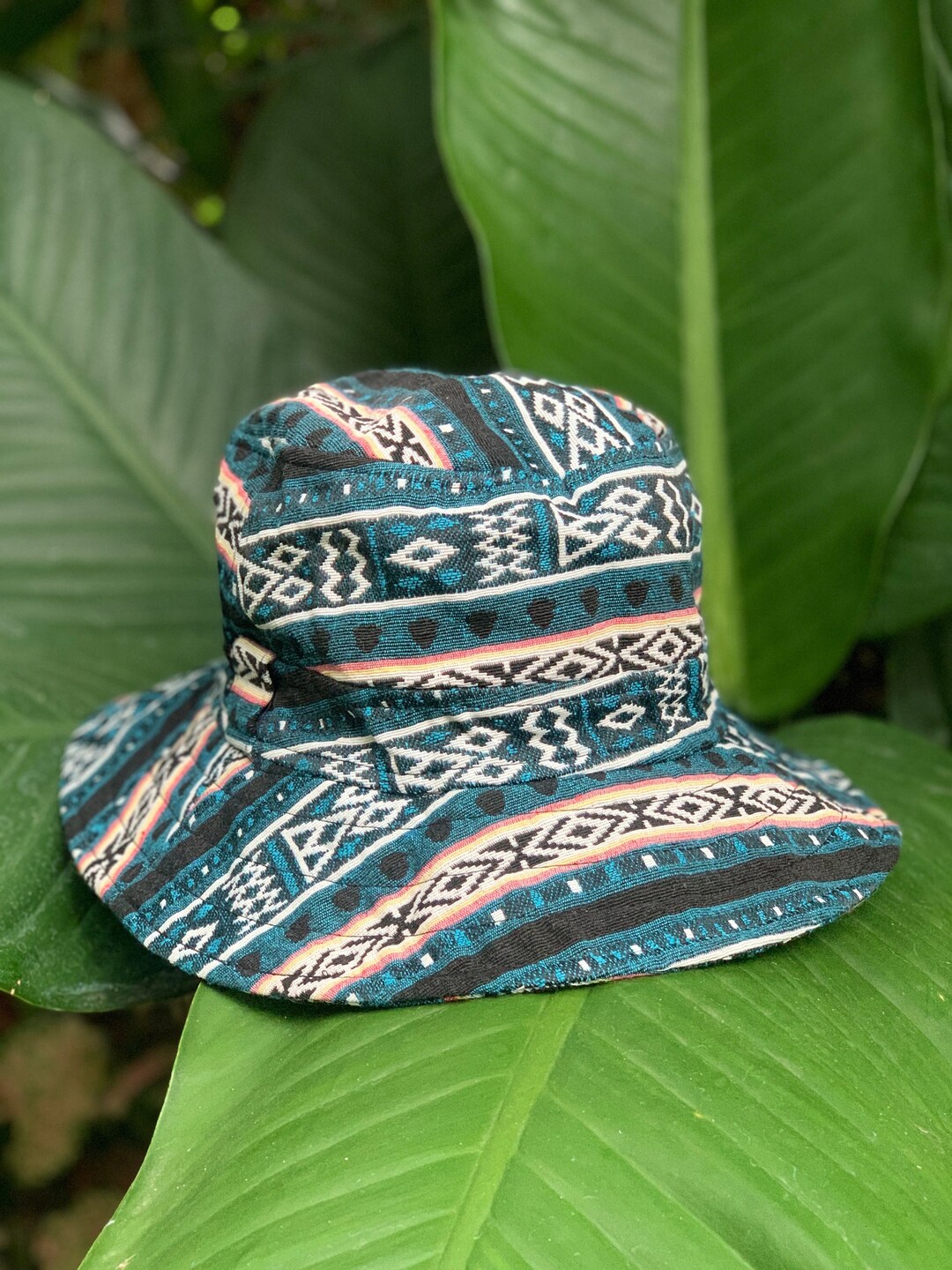 Festival Bucket Hat Style Men Women Aztec Ikat Boho Hippie Tribal and