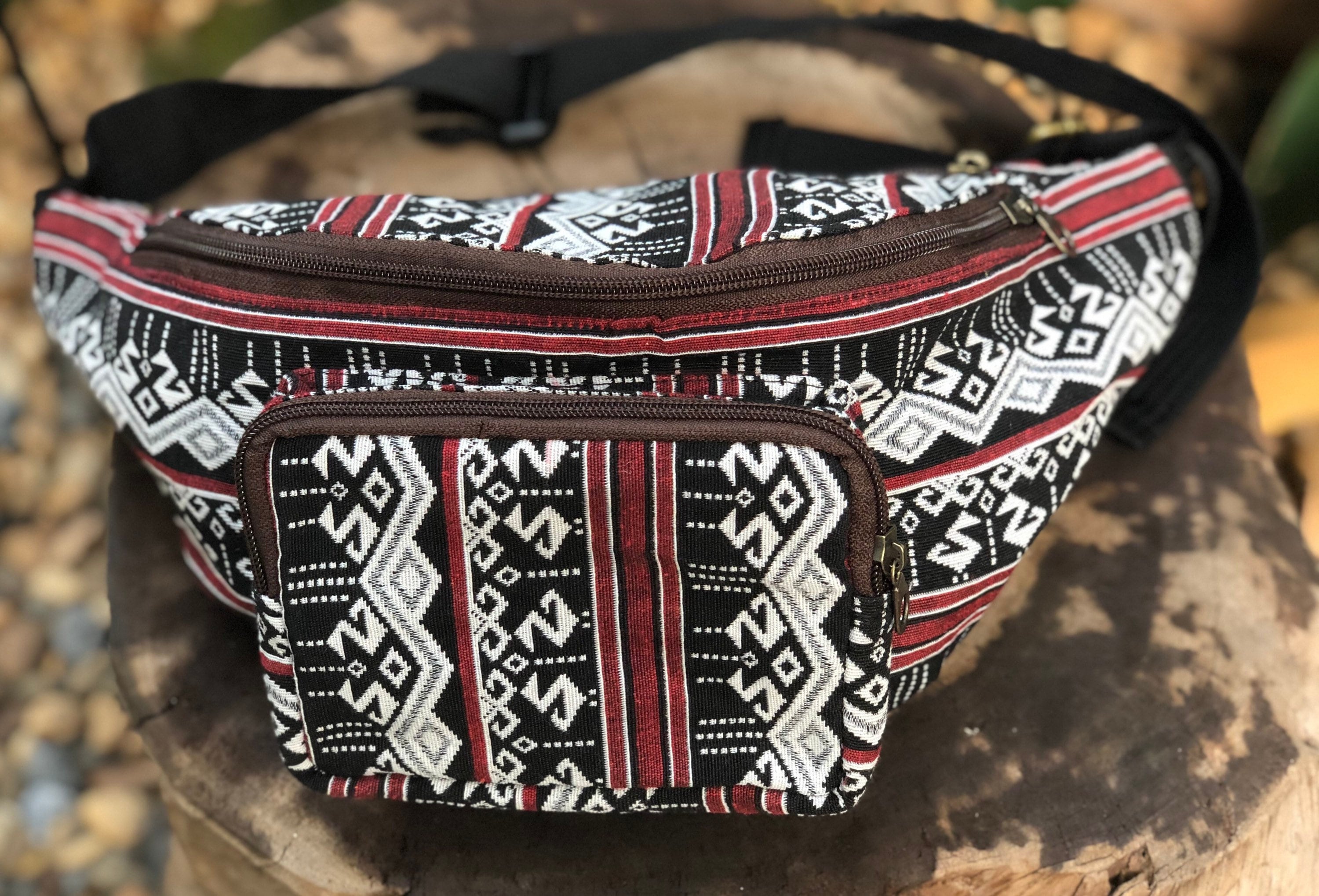 Buy Aztec Woven Tribal Fanny Pack Hippie Festival Hip Purse Boho Waist  Pouch Hip Sack Gypsy Bohemian Vegan Gift Men Women Burning Man Travel  Online in India 