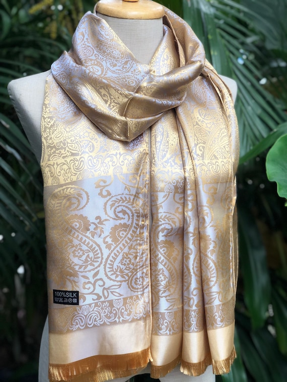 Thai Silk Scarf Shawl Silk Scarf Headband Turban Boho Elegant