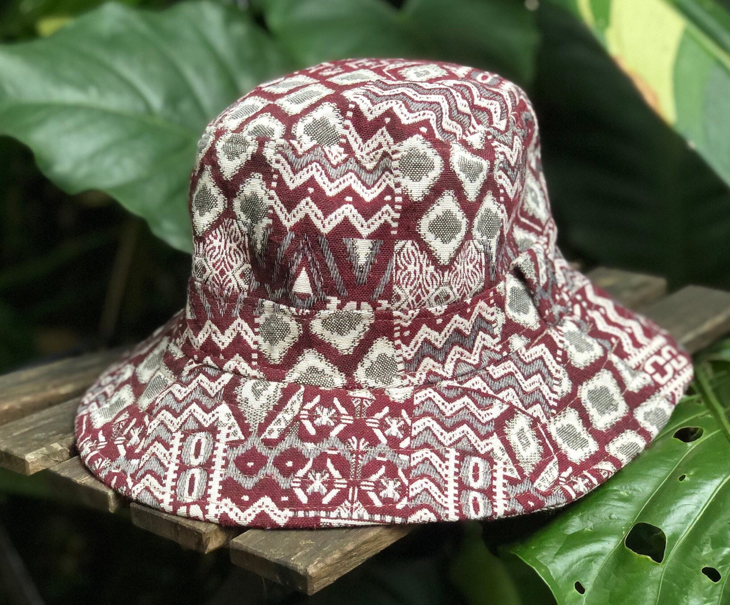 African Tribal Boho Festival Hat RaanPahMuang Carnival Striped Spike Rim Party Hat Made by  main image 2