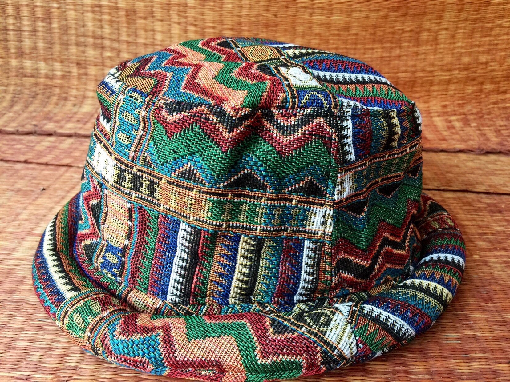 Navajo Hippie Bucket Hat Boho Roll Brim Southwestern Bohemian