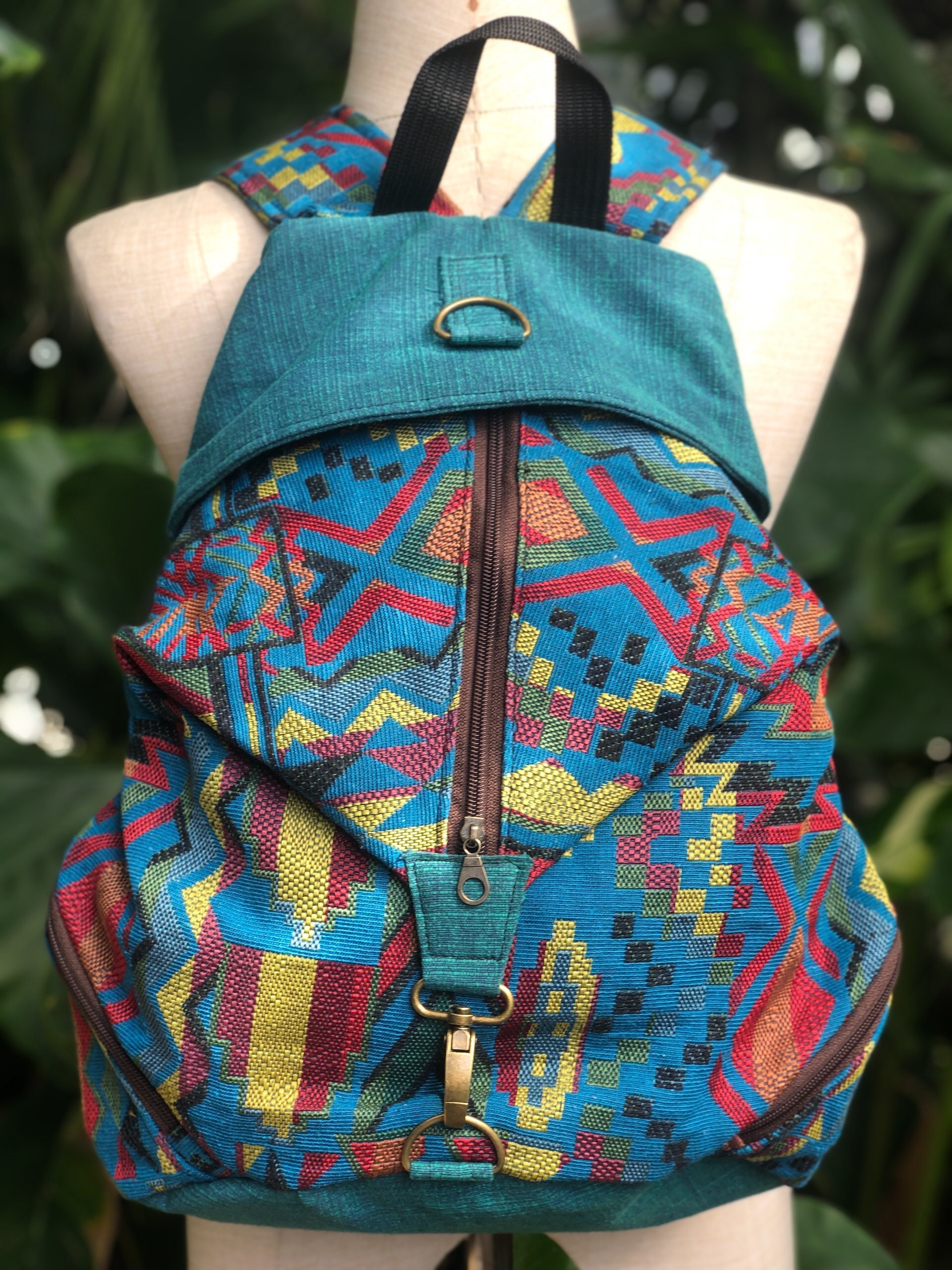 Tribal Backpack Boho Aztec Southwestern Pattern Hippie Style Ruck Sack ...