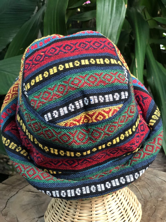 Woven Bucket Hat Boho Roll Wide Brim 