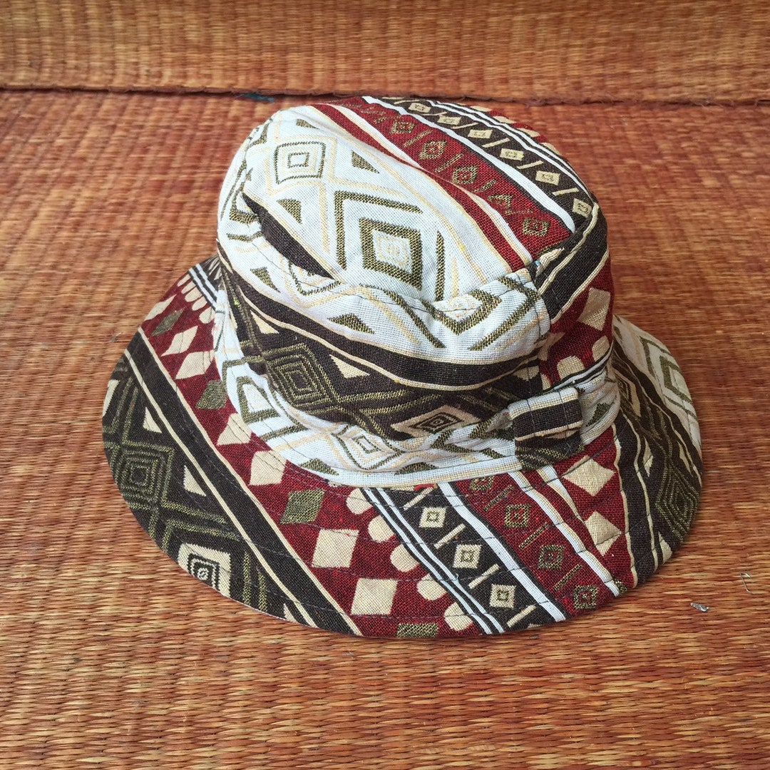 Hippie Festival Bucket Hat Boho Southwestern Tribal Aztec Ikat