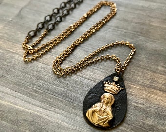 Immaculate Heart of Mary Pendant Necklace Catholic Jewelry and Gifts