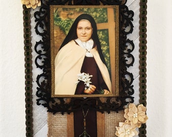 Saint Therese of Lisieux Vintage Wall Art Catholic Home Decor