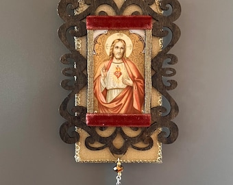 Sacred Heart of Jesus Handmade Fridge Magnet Catholic Gifts