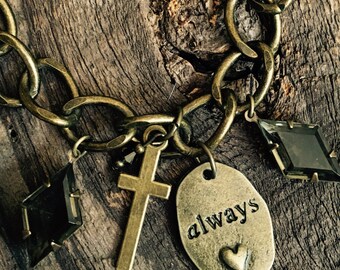 Rustic Bronze Charm Bracelet Contemporary Christian Jewelry and Gifts