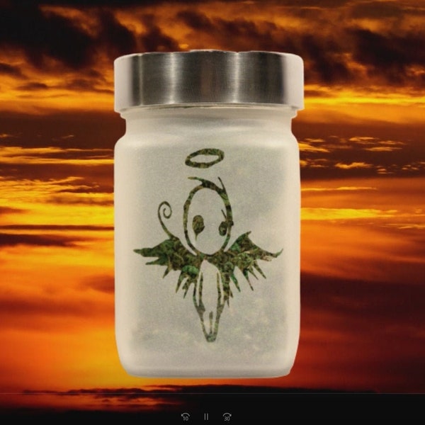 Cute Fallen Angel Stash Jar: 420 Valentines Day Gift for Cannabis Lovers - Funky Secret Stash Jars & Girly Smoking Accessories