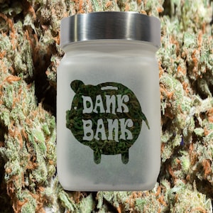 Dank Bank Stash Jar: Piggy Bank Design, Airtight Storage