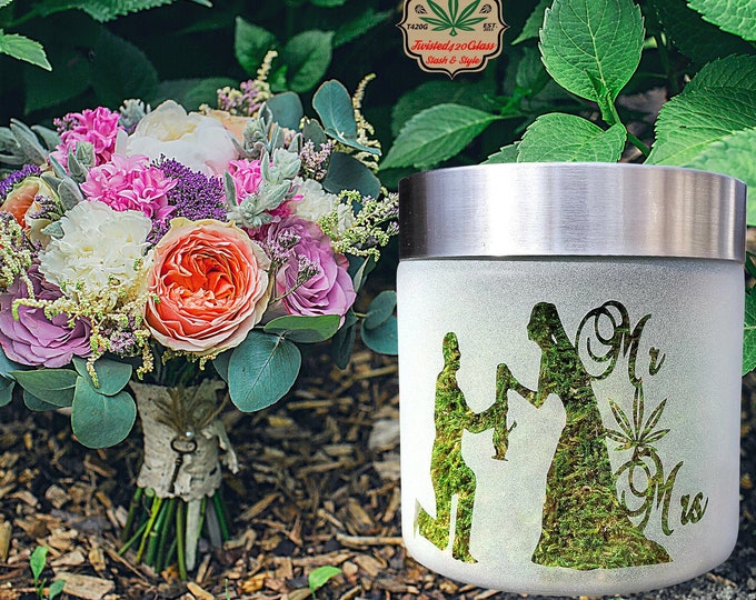 Elegantly Elevated Mr & Mrs Stash Jar