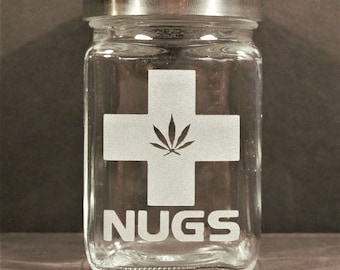 Medical Marijuana Stash Jar - Weed Accessories & Medical Marijuana Stoner Gift - Cannabis Gifts - 420 Jar - Nugs Jar, Stoner Accessories