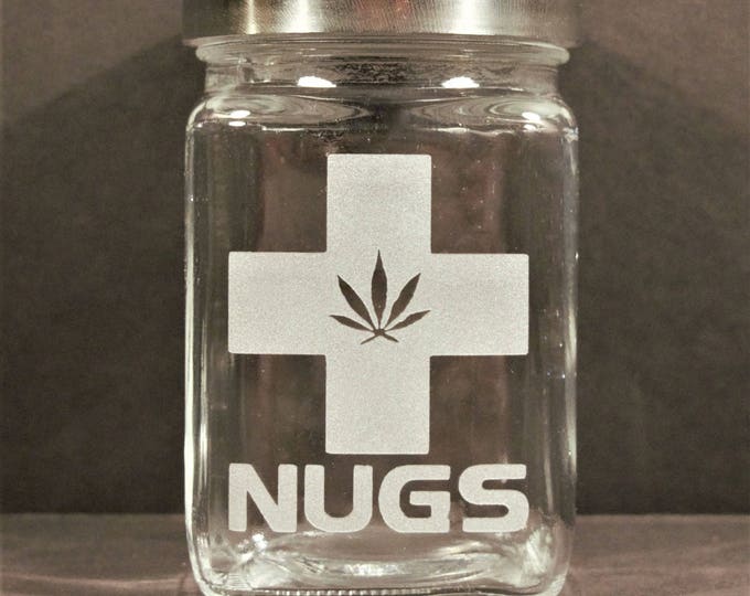 Medical Marijuana Stash Jar - Weed Accessories & Medical Marijuana Stoner Gift - Cannabis Gifts - 420 Jar - Nugs Jar, Stoner Accessories