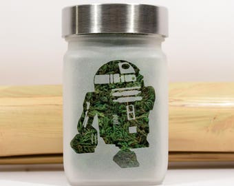 Star Wars R2D2 Stash Jar - Stoner Gifts & Stash Jars - Weed Accessories - Ganja Gifts for Stoners - Stoner Accessories - Star Wars Gifts