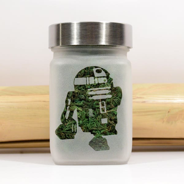 Star Wars R2D2 Stash Jar - Stoner Gifts & Stash Jars - Weed Accessories - Ganja Gifts for Stoners - Stoner Accessories - Star Wars Gifts