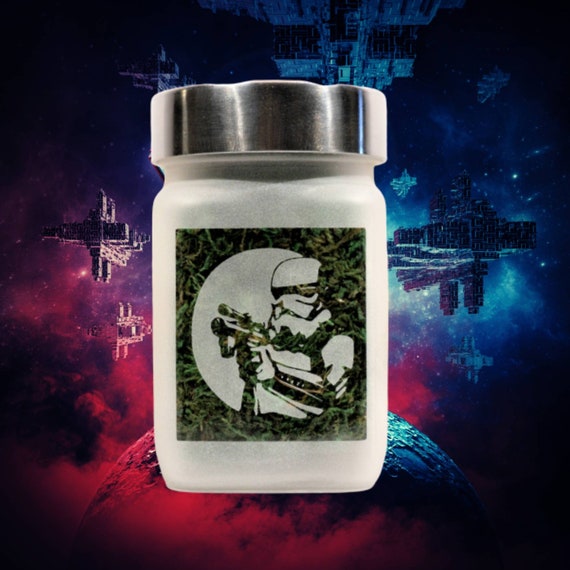 Star Wars inspired Storm Trooper Stash Jar - Weed Accessories & Stoner Gifts, Weed Gifts for Him,