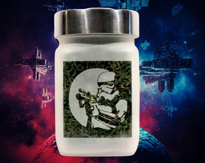 Star Wars inspired Storm Trooper Stash Jar - Weed Accessories & Stoner Gifts, Weed Gifts for Him,