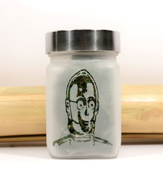 C3PO Star Wars Stash Jar - 420 Weed Accessories, Stoner Gifts - Cannabis Gifts - Weed Gifts and Stash Jars - Stoner Accessories