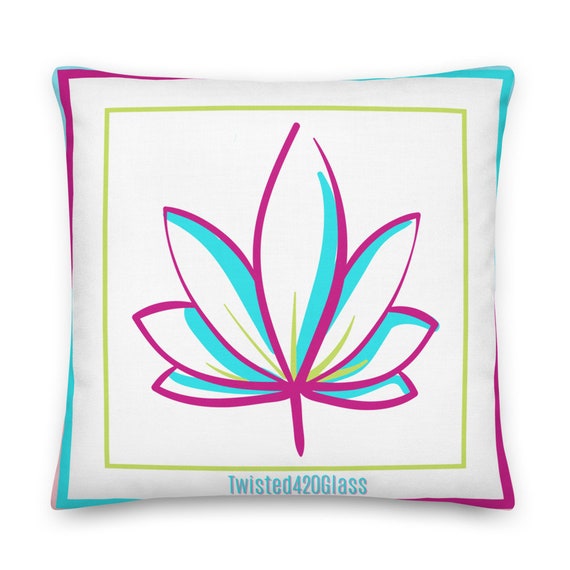 Summer Bloom Cannabis Flower Throw Pillows