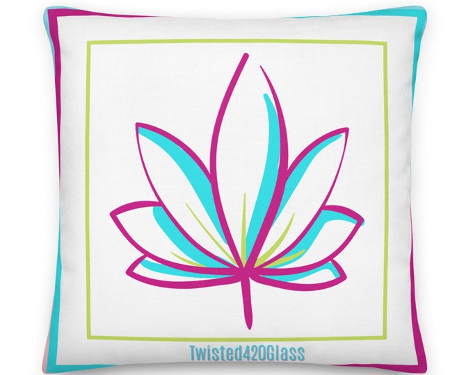 Summer Bloom Cannabis Flower Throw Pillows