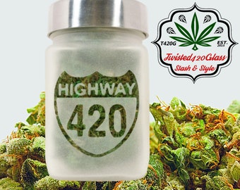 Highway 420 Stash Jar: Fun and Unique Stoner Gift for Ganja Lovers, Weed Accessories, Perfect Stash Jars & Ganja Gifts for Stoners