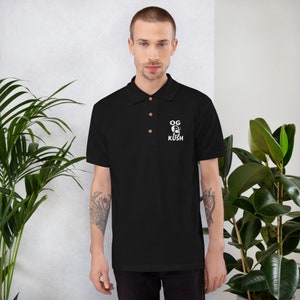 Men’s OG Kush Embroidered Polo Shirt - Casual Cotton Golf Shirt, Cannabis-Inspired Style by Twisted420Glass