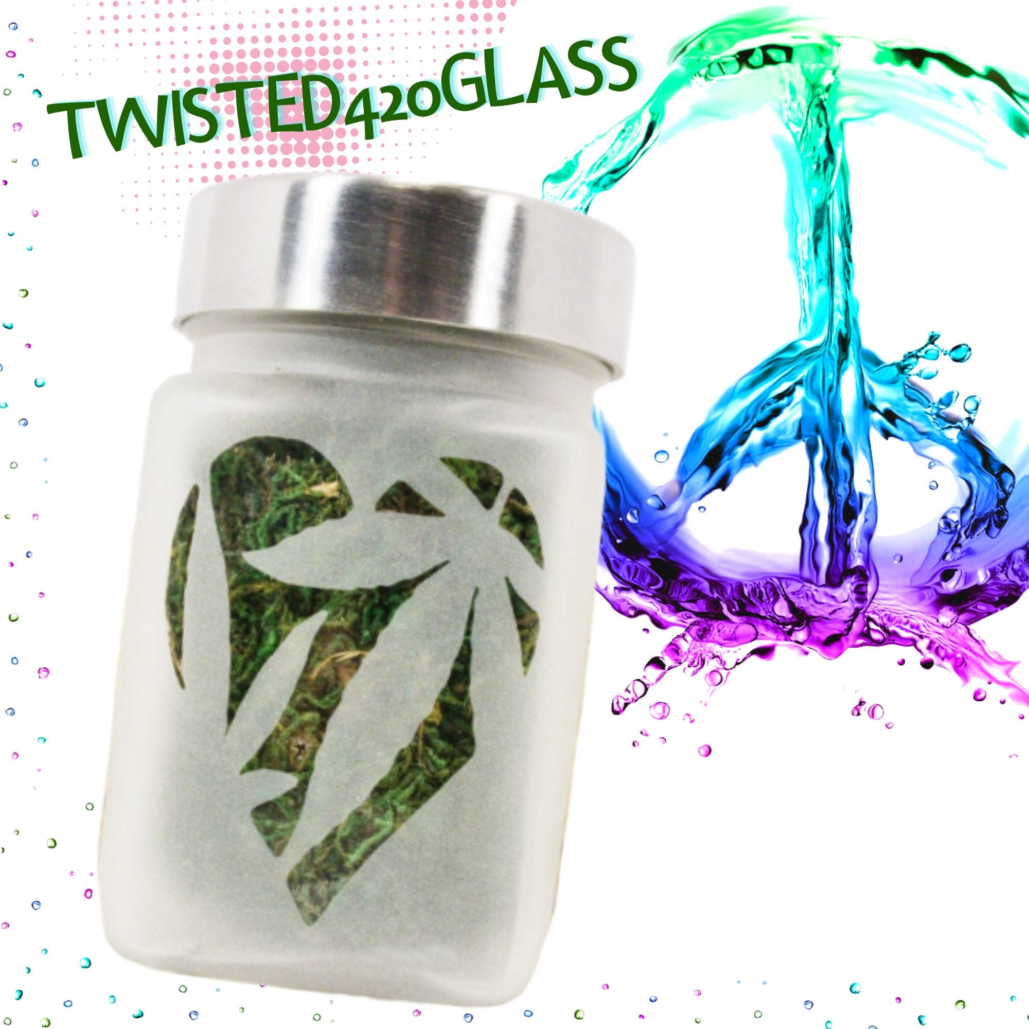 Pot Leaf in Heart Stash Jar, Weed Gifts for Ladies, Airtight Weed