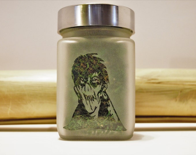 Zombie Head Stash Jar - Unique Stoner Gift for Cannabis Lovers - Handmade Stash Jar for Storing Your Weed - Perfect for Stoner Accessories