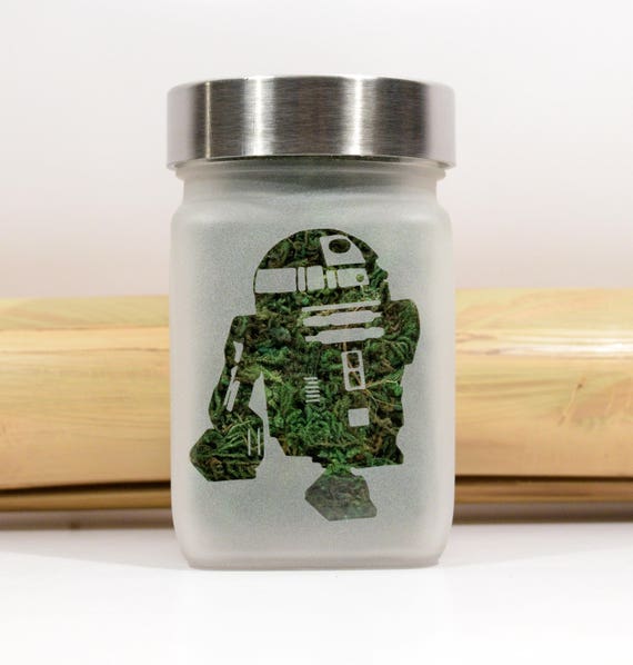 Star Wars R2D2 Stash Jar - Stoner Gifts & Stash Jars - Weed Accessories - Ganja Gifts for Stoners - Stoner Accessories - Star Wars Gifts